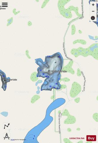 Devils Head Lake depth contour Map - i-Boating App - Streets