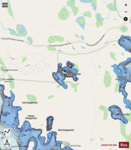 Katherine Lake depth contour Map - i-Boating App - Streets