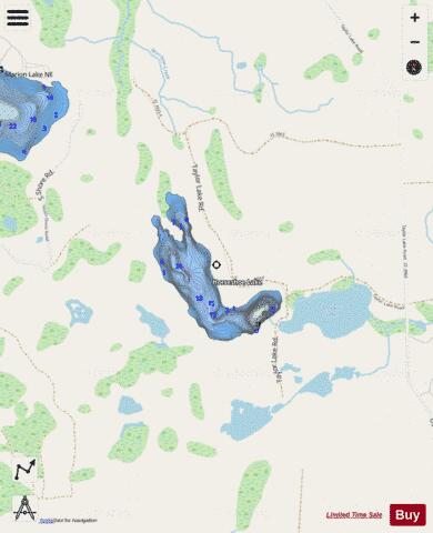 Horseshoe Lake depth contour Map - i-Boating App - Streets