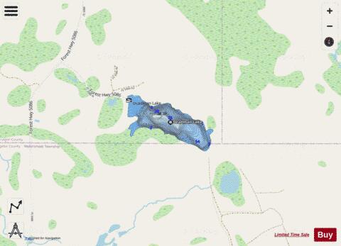Deadman Lake depth contour Map - i-Boating App - Streets