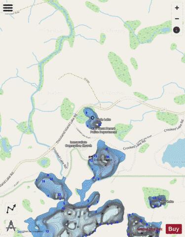 Doyle Lake depth contour Map - i-Boating App - Streets