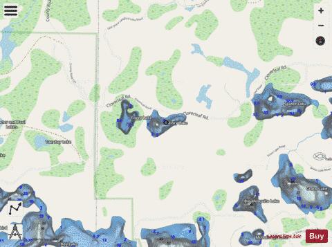 Misty Lake depth contour Map - i-Boating App - Streets
