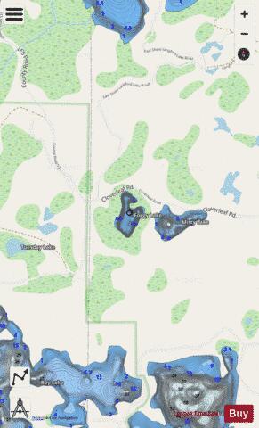 Foggy Lake depth contour Map - i-Boating App - Streets