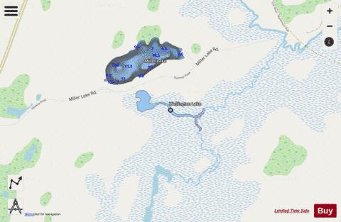 Wellington Lake depth contour Map - i-Boating App - Streets