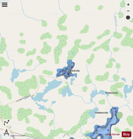 Bluebell Lake depth contour Map - i-Boating App - Streets