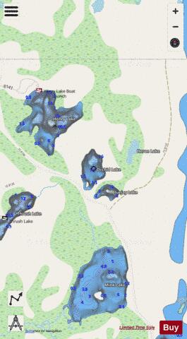 Orchid Lake depth contour Map - i-Boating App - Streets