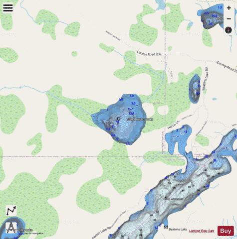 Little Beatons Lake depth contour Map - i-Boating App - Streets