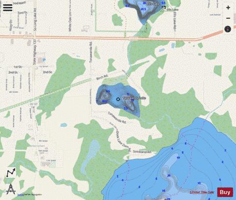 Tonawanda Lake depth contour Map - i-Boating App - Streets