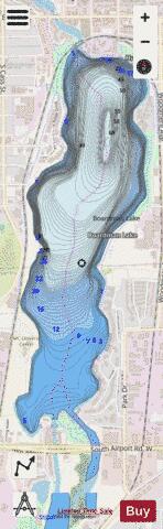 Boardman Lake depth contour Map - i-Boating App - Streets