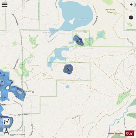 Muncie Lake #4 depth contour Map - i-Boating App - Streets