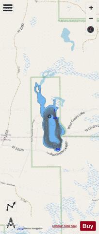 Paquette Lake depth contour Map - i-Boating App - Streets