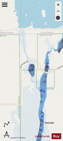 Trout Lake Pond, West depth contour Map - i-Boating App - Streets