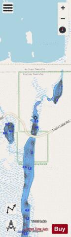Trout Lake depth contour Map - i-Boating App - Streets