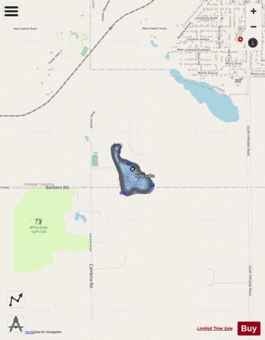 King Lake depth contour Map - i-Boating App - Streets
