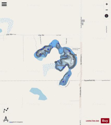 Cub Lake depth contour Map - i-Boating App - Streets