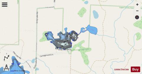 Emily Lake depth contour Map - i-Boating App - Streets