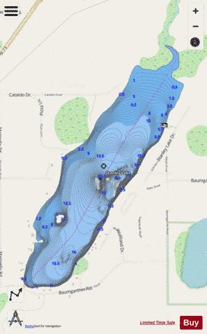 Stanley Lake depth contour Map - i-Boating App - Streets