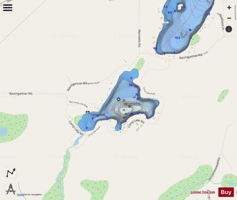 Camp Lake depth contour Map - i-Boating App - Streets