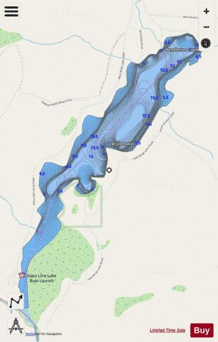 Brule Lake depth contour Map - i-Boating App - Streets