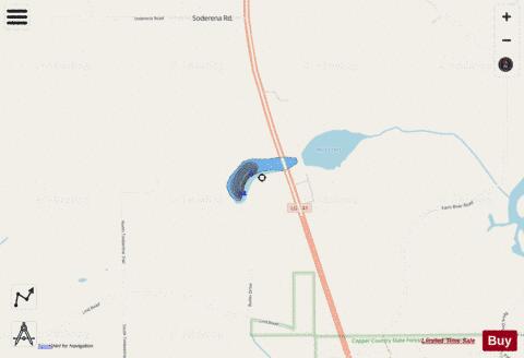 Mud Lake (west) depth contour Map - i-Boating App - Streets