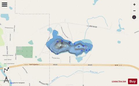 Runkle Lake depth contour Map - i-Boating App - Streets