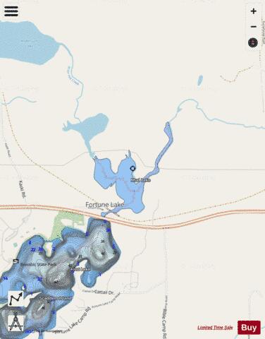Mud Lake (Lower) depth contour Map - i-Boating App - Streets