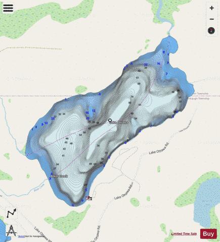 Ottawa, Lake depth contour Map - i-Boating App - Streets