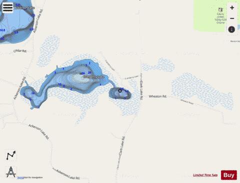Cranberry Lake(Little) depth contour Map - i-Boating App - Streets