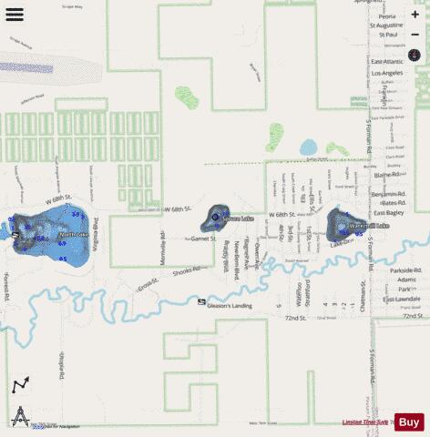 Spruce Lake depth contour Map - i-Boating App - Streets