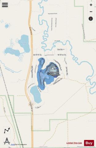 Little Lake Number One depth contour Map - i-Boating App - Streets