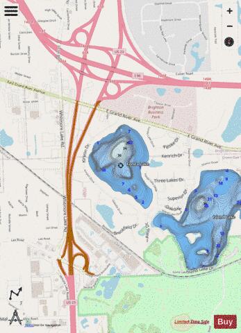 Fonda Lake depth contour Map - i-Boating App - Streets