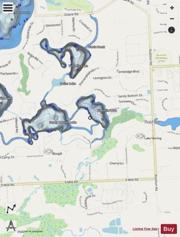 Limekiln Lake depth contour Map - i-Boating App - Streets