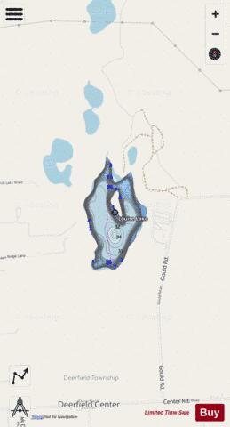 Louise Lake depth contour Map - i-Boating App - Streets