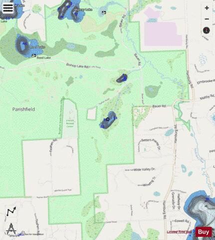 Deidrich Lake depth contour Map - i-Boating App - Streets