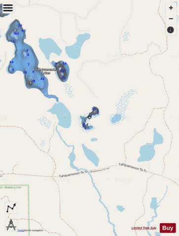 Hanes Lake #4 depth contour Map - i-Boating App - Streets