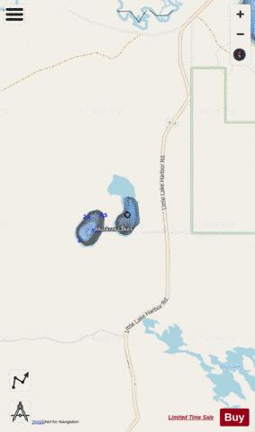 Muskrat Lake, East depth contour Map - i-Boating App - Streets