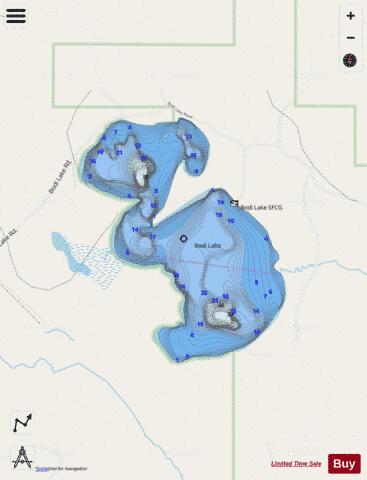 Bodi Lake depth contour Map - i-Boating App - Streets