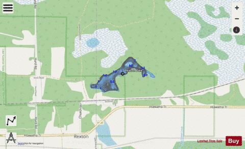Rexton Lake depth contour Map - i-Boating App - Streets