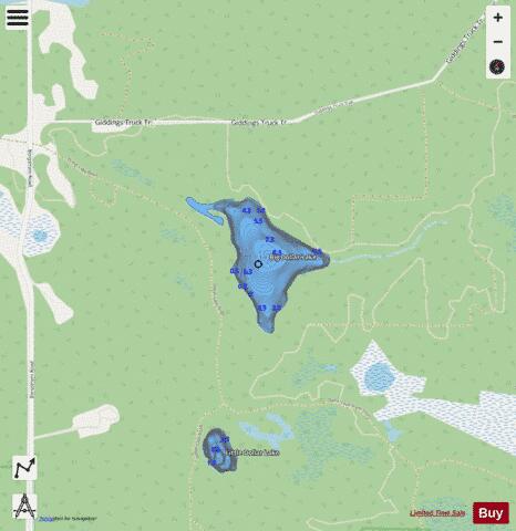 Big Dollar Lake depth contour Map - i-Boating App - Streets