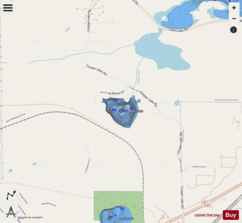 Cooper Lake depth contour Map - i-Boating App - Streets