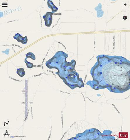 Mehl Lake depth contour Map - i-Boating App - Streets