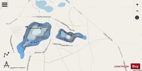 Bertraud Lake depth contour Map - i-Boating App - Streets