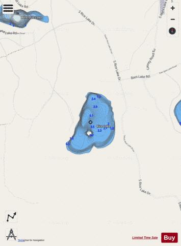 Rice Lake depth contour Map - i-Boating App - Streets
