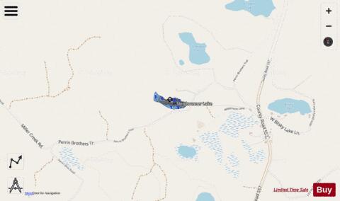 Sleighrunner Lake depth contour Map - i-Boating App - Streets