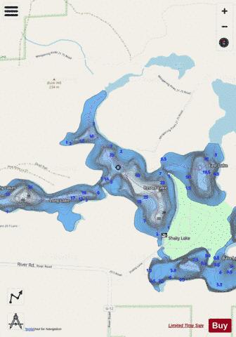 Resort Lake depth contour Map - i-Boating App - Streets