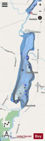 Ben-way Lake depth contour Map - i-Boating App - Streets