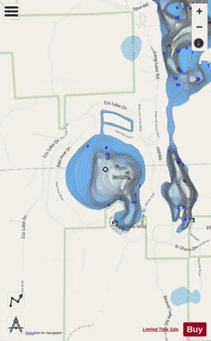 Ess Lake depth contour Map - i-Boating App - Streets