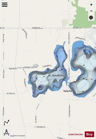 Kimball Lake depth contour Map - i-Boating App - Streets