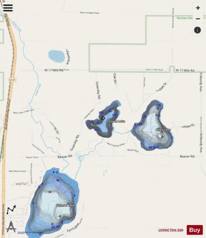 Sisson Lake depth contour Map - i-Boating App - Streets