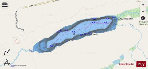 Clouds, Lake of the depth contour Map - i-Boating App - Streets